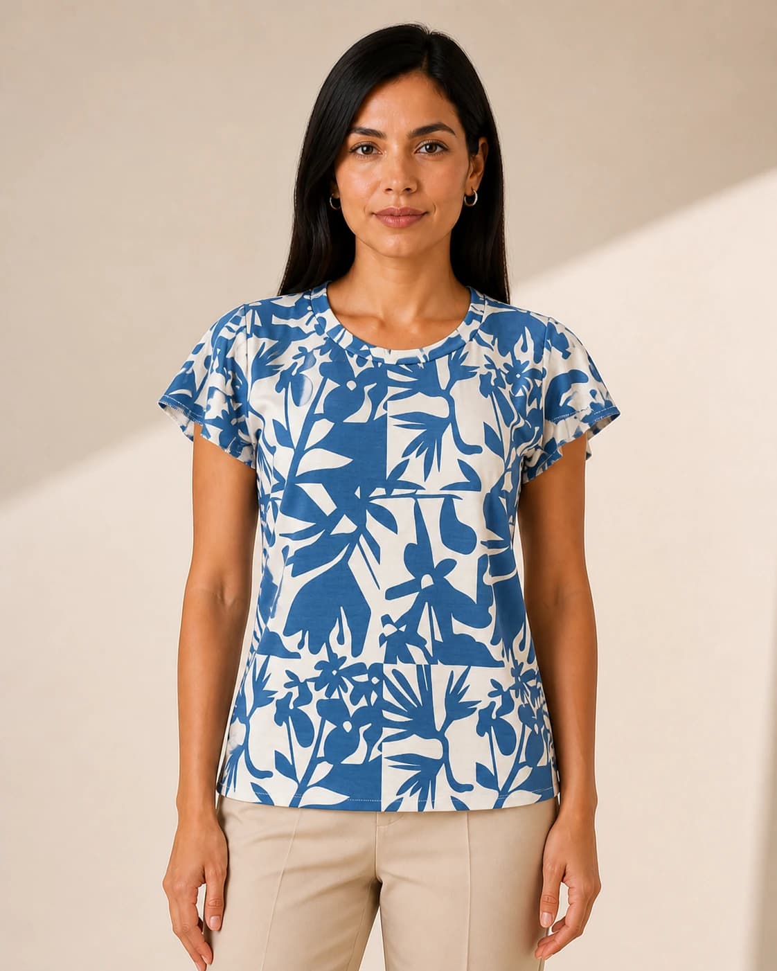 Tee floral flutter, color Color único, vista frontal